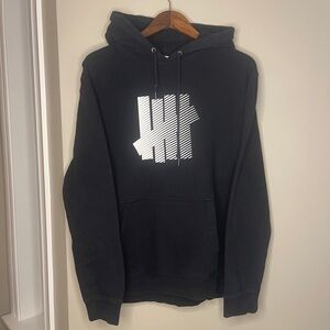 Undefeated Black Hoodie with White Logo